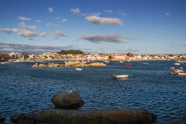 Seafront Campo Harbor Arousa Island Village — Stock Photo, Image