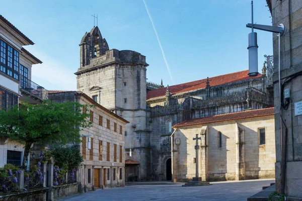 Saint Mary Meydanı Pontevedra Şehrindeki Büyük Kilise — Stok fotoğraf