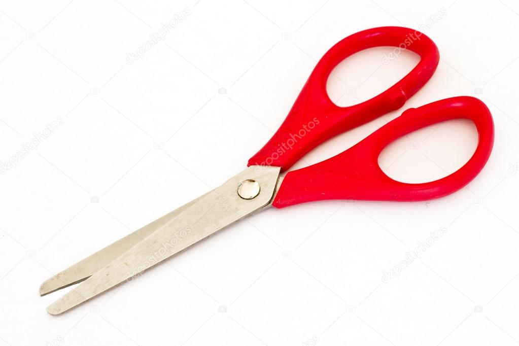 School scissors on white background Stock Photo by ©arousa 92795948