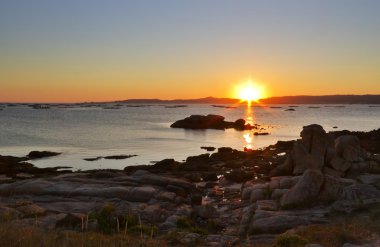 Günbatımı Arousa Adası