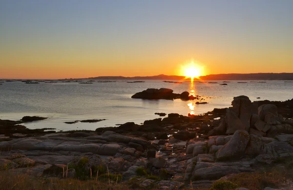 Západ slunce na ostrově Arousa — Stock fotografie