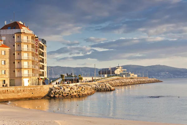 Sanxenxo Marina ve Silgar beach — Stok fotoğraf