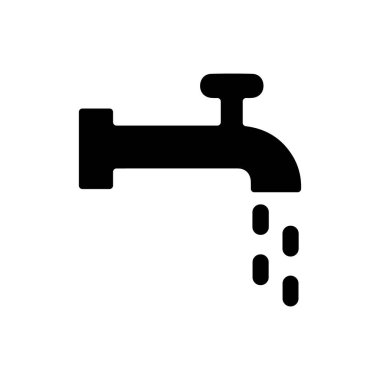 Beyaz arka planda su borusu simgesi 10 birim