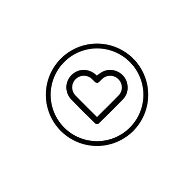 Kalp vektör ikonu, aşk sembolü. Sevgililer Günü işareti, beyaz arka planda izole edilmiş amblem, grafik ve web tasarımı için düz stil, logo. EPS 10