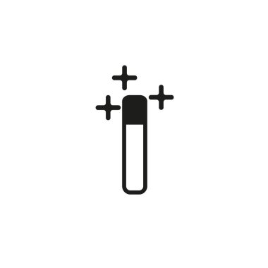 Uygulamalar ve oyunlar için düz vektör simgesine sahip sihirbaz veya sihirli küçültme filtresiName