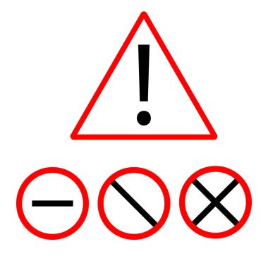 Beyaz arka planda kırmızı trafik işareti