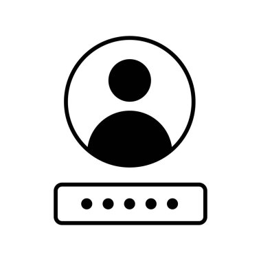 Man Simgesi vektörü. Basit düz sembol. Beyaz arkaplanda mükemmel siyah resim çizimi.