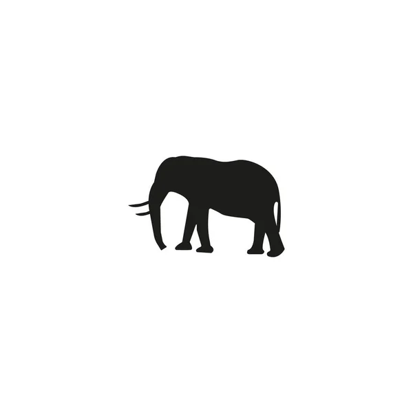 Elefante grande mamífero cartoon isolado em branco. Arbusto africano ou elefante florestal e elefante asiático. Tem orelhas grandes, costas côncavas, pele enrugada, abdômen inclinado. Adesivo para crianças. Vetor Vetores De Stock Royalty-Free