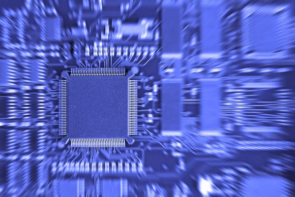 Blue Circuit board — Stock Photo, Image