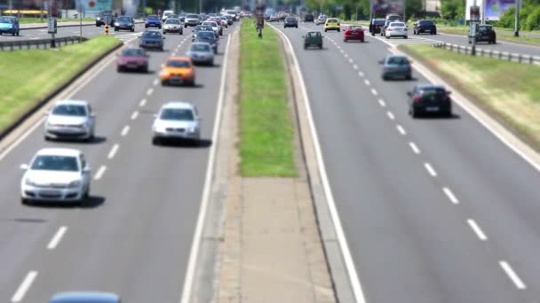 Carros Tráfego full HD de vídeo — Vídeo de Stock