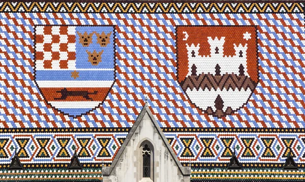 Dach einer Kirche in Zagreb — Stockfoto