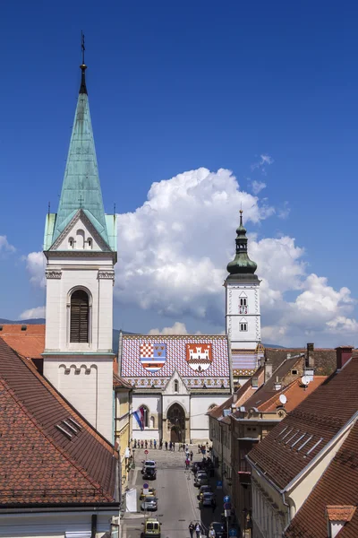 Igreja Zagreb de São Marcos — Fotografia de Stock