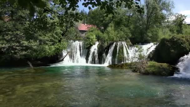 Хорватія водоспадів Растоке — стокове відео