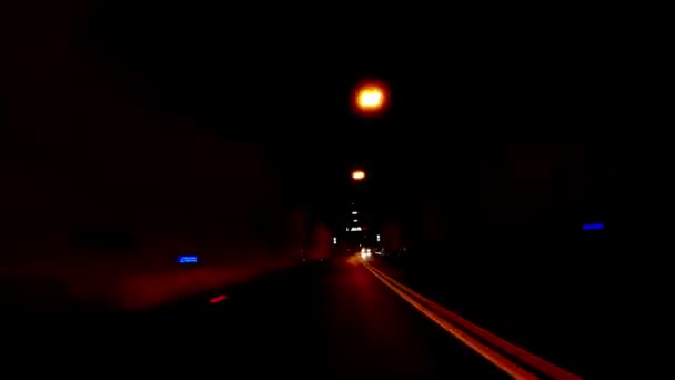 Conducción rápida a través de un túnel _ fj — Vídeo de stock