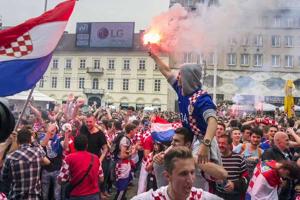 Hırvat futbol taraftarları — Stok fotoğraf