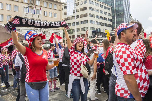 Футбольные фанаты Хорватии

