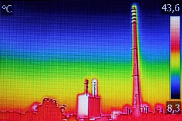 Termografia a infrarossi immagine che mostra l'emissione di calore al Chi — Foto Stock