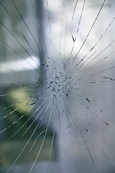 Broken glass on the window — Stock Photo, Image