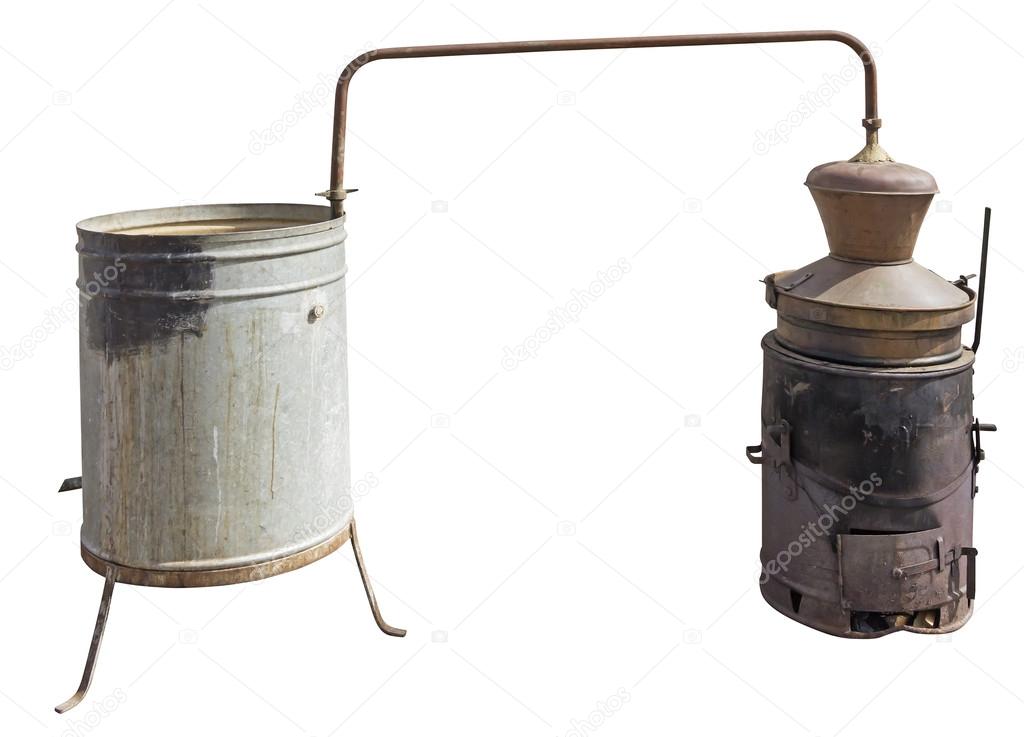 Copper boiler used to brandy
