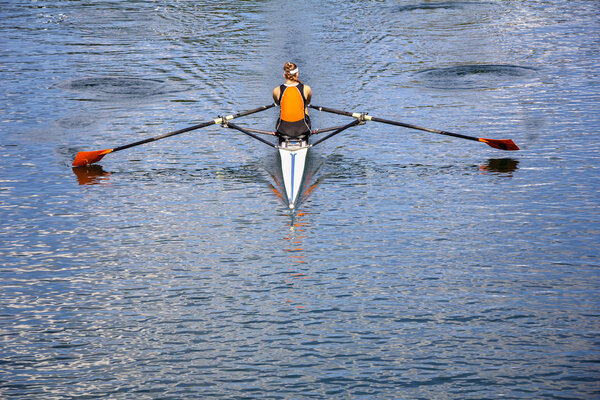 Woman in a boat