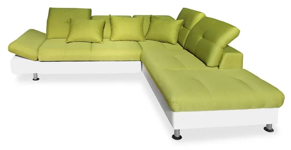 Großes grünes Sofa — Stockfoto