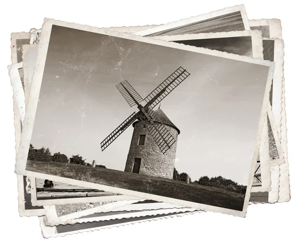 Alte Fotos alte Windmühle — Stockfoto