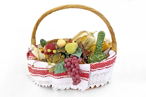 Fruits and Vegetables in basket — Stock Photo, Image