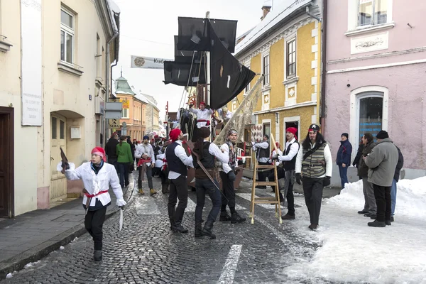 在 Samobor 的嘉年华游行 — 图库照片