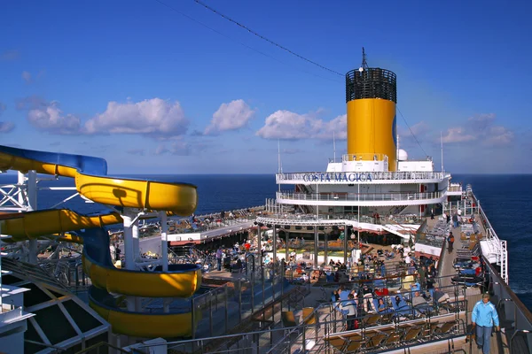 Deck cruise ship Costa Magica — Stock Photo, Image