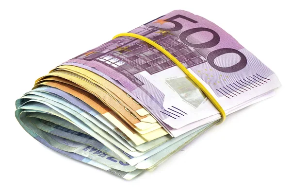 Pila de billetes en euros —  Fotos de Stock
