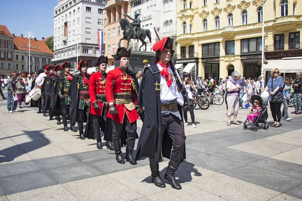 Changing of the guard honorary Cravat Regiment — Stock Photo, Image