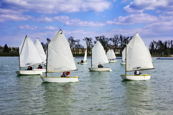 Lotes de barcos à vela — Fotografia de Stock