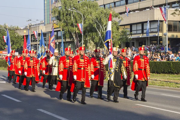 Military festive parade of the Croatian army — Stock Photo, Image