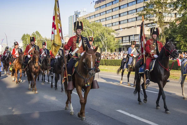 Military festive parade of the Croatian army — Stock Photo, Image