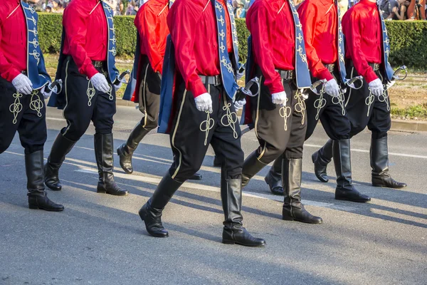 お祭りの軍事パレード — ストック写真