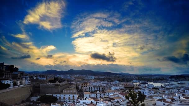 Sonnenuntergang in Ibiza, Zeitraffer — Stockvideo