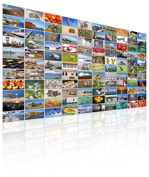 Tv 화면의 비디오 벽 — 스톡 사진