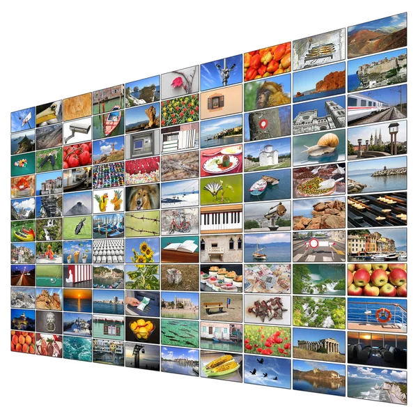 Video wall of TV screen — Stock Photo, Image