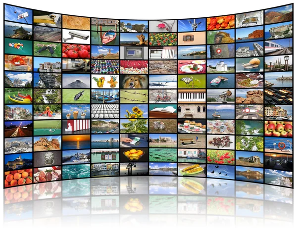 Video wall of TV screen — Stock Photo, Image