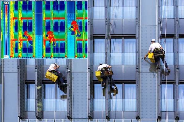 Infrared and real image window washers — Stock Photo, Image