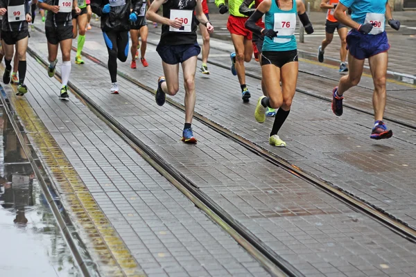 Marathon coureurs, mouvement flou — Photo