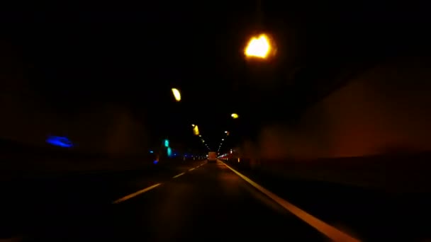 Driving through a tunnel — Stock Video