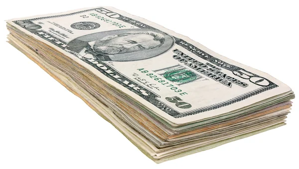 Stack of dollars banknotes_50 — Stock Photo, Image