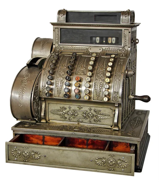 Antigua caja registradora vintage — Foto de Stock