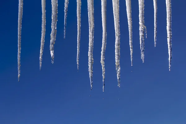 Icicles Fundición y gotas — Foto de Stock