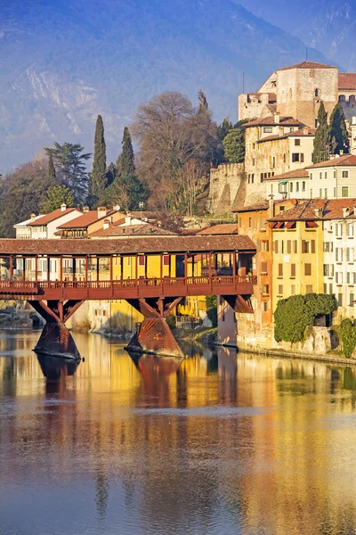 The Ponte Vecchio in Bassano del Grappa — Stock Photo, Image