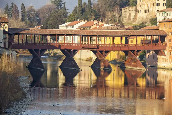 The Ponte Vecchio in Bassano del Grappa — Stock Photo, Image