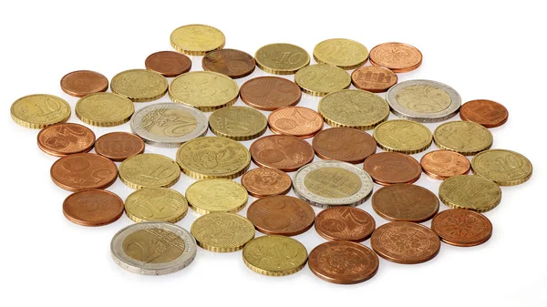 Muchas monedas de euro — Foto de Stock