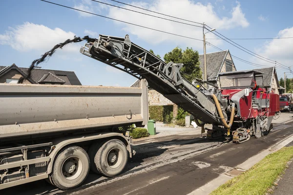 アスファルト道路フライス盤 — ストック写真