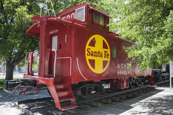 ルート 66 はキングマン, アリゾナ州, Usa, 古いサンタフェの鉄道キューポラ車掌 ストック画像